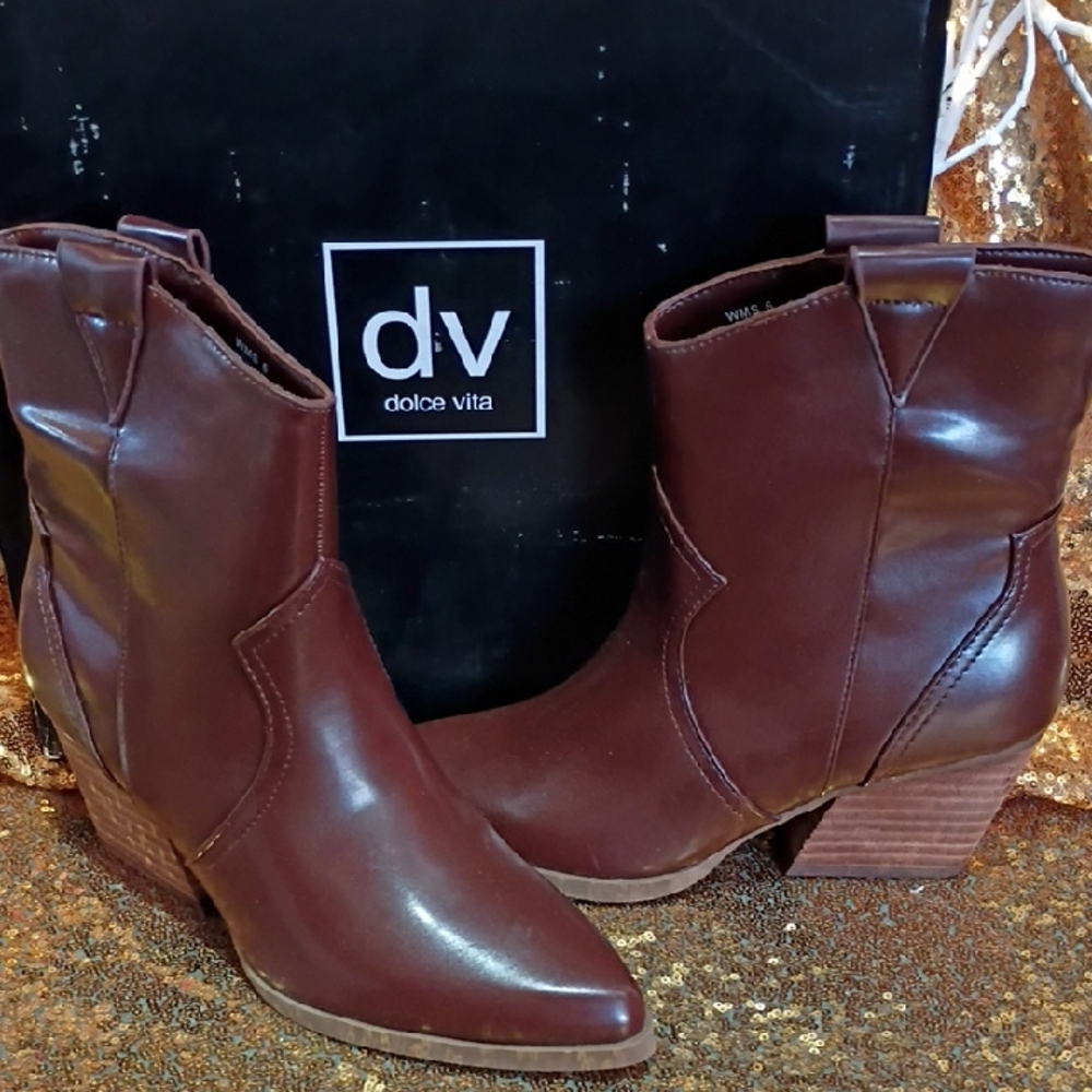 Dolce Vita Rich Brown Ankle Booties